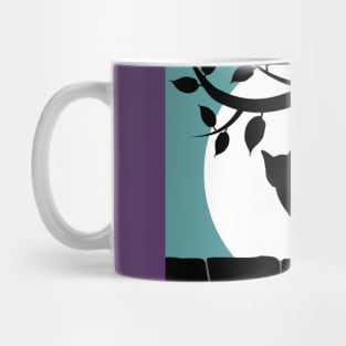 Cat on a Wall Silhouette Mug